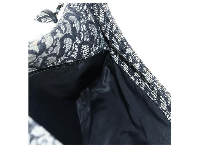 Borsa a tracolla Christian Dior Trotter Canvas Nera Argento Auth bs35297SAV Nero - vista 21