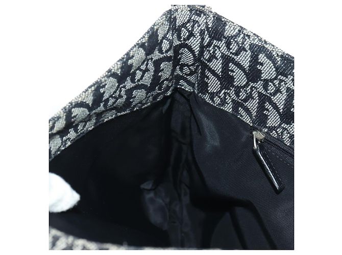 Borsa a tracolla Christian Dior Trotter Canvas Nera Argento Auth bs35297SAV Nero - vista 22