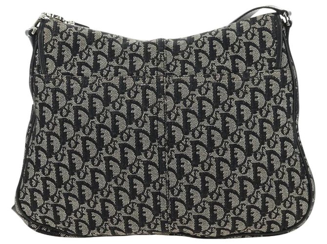 Borsa a tracolla Christian Dior Trotter Canvas Nera Argento Auth bs35297SAV Nero - vista 3