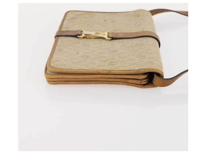 Borsa a Spalla Christian Dior Honeycomb Canvas 2 Set Beige Auth 178917 - vista 12