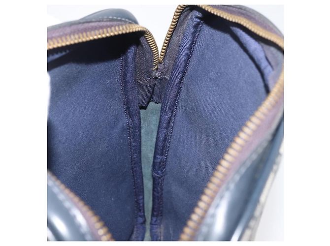 GUCCI GG Supreme Sherry Line Shoulder Bag PVC Navy Gold Auth 180181 Golden Navy blue - view 18