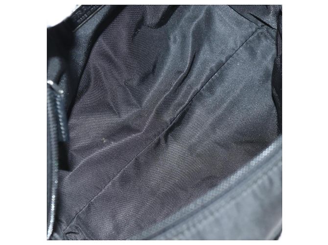 PRADA Hand Bag Nylon Black Silver Auth ki6652SM Silvery - view 19