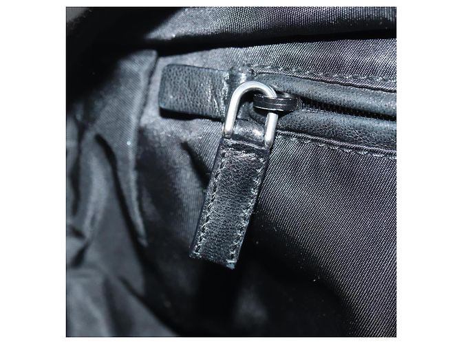 PRADA Hand Bag Nylon Black Silver Auth ki6652SM Silvery - view 22