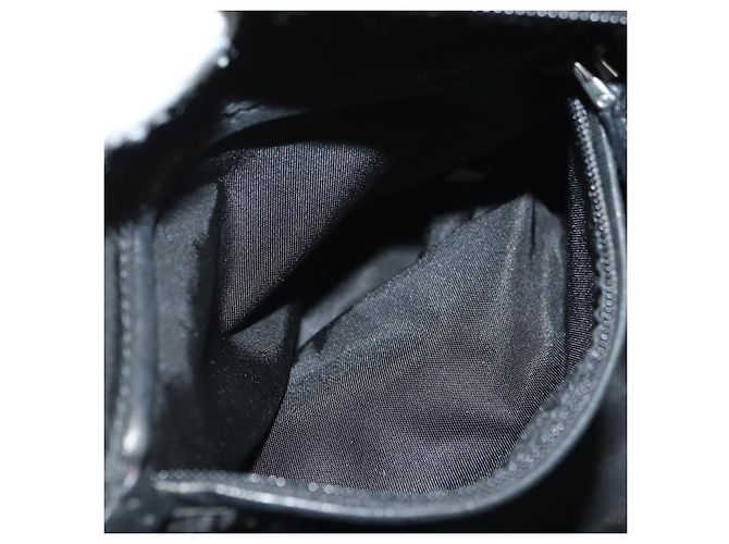 PRADA Hand Bag Nylon Black Silver Auth ki6652SM Silvery - view 23