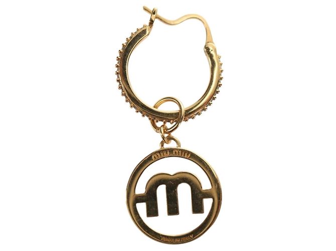 Miu Miu Pierce metallico Gold Tone Auth 181299M - vista 2