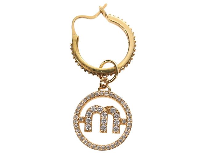 Miu Miu Pierce metallico Gold Tone Auth 181299M - vista 3
