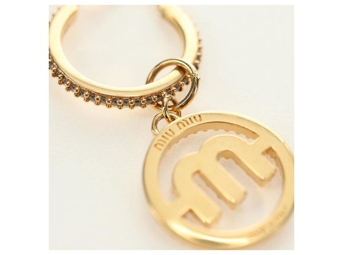 Miu Miu Pierce metallico Gold Tone Auth 181299M - vista 7
