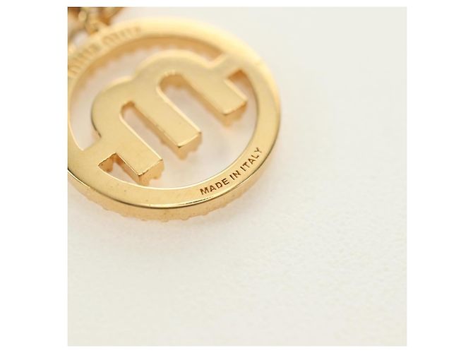 Miu Miu Pierce metallico Gold Tone Auth 181299M - vista 8
