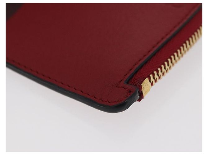 LOEWE Studio Ghibli Spirited Away Kaonashi Tarjetero Rojo Oro Auth 167382SM Roja Dorado - vista 14