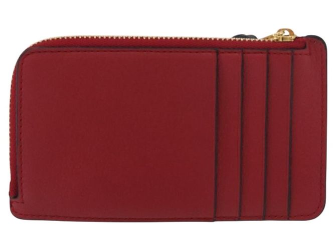 LOEWE Studio Ghibli Spirited Away Kaonashi Tarjetero Rojo Oro Auth 167382SM Roja Dorado - vista 2