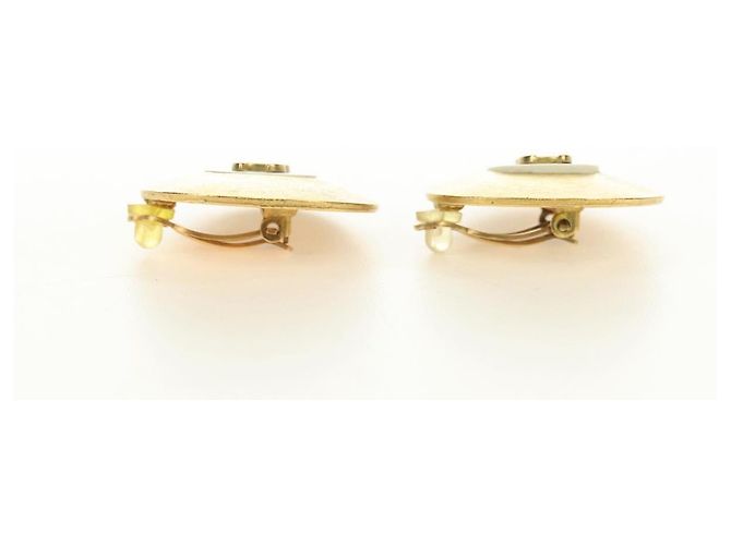 Orecchini CHANEL COCO Mark in metallo Gold Tone CC Auth 181300V - vista 4
