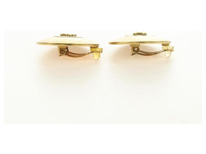 Orecchini CHANEL COCO Mark in metallo Gold Tone CC Auth 181300V - vista 5