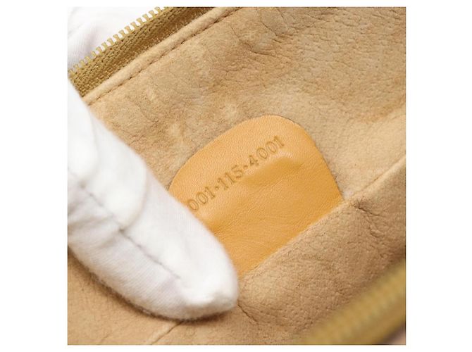 Borsa a Spalla GUCCI Micro GG Supreme PVC Beige Gold 001 115 4001 Auth 182404 - vista 19