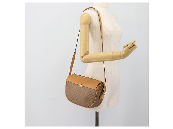 Borsa a Spalla GUCCI Micro GG Supreme PVC Beige Gold 001 115 4001 Auth 182404 - vista 20