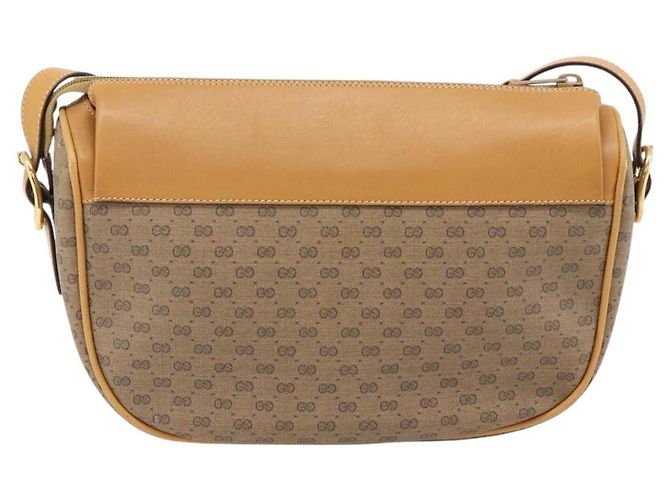 Borsa a Spalla GUCCI Micro GG Supreme PVC Beige Gold 001 115 4001 Auth 182404 - vista 3