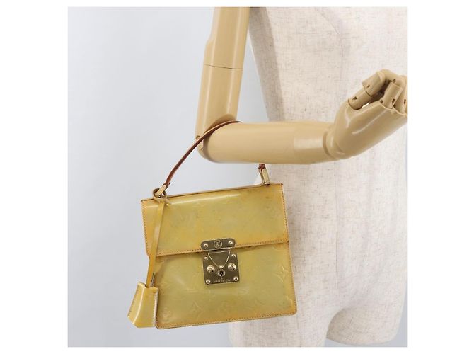 LOUIS VUITTON Monogram Vernis Spring Street Hand Bag Gris M91029 LV Auth BA13070 Grigio - vista 24