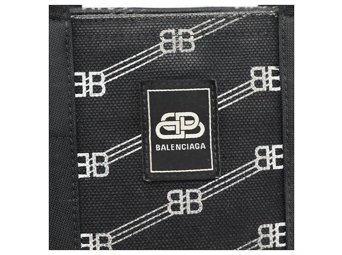 BALENCIAGA Borsa a mano Canvas 2way Nero Argento 620882 Auth ka4467 - vista 14