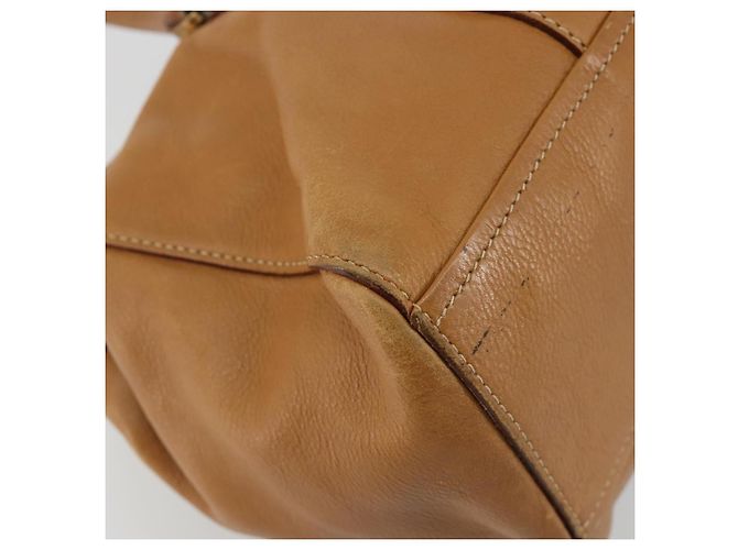 Bolso Tote PRADA de piel beige dorado Auth 181853A - vista 13