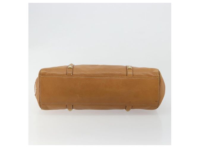 Bolso Tote PRADA de piel beige dorado Auth 181853A - vista 9