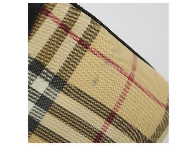Borsa a Spalla BURBERRY Nova Check PVC Beige Auth 182439 - vista 16