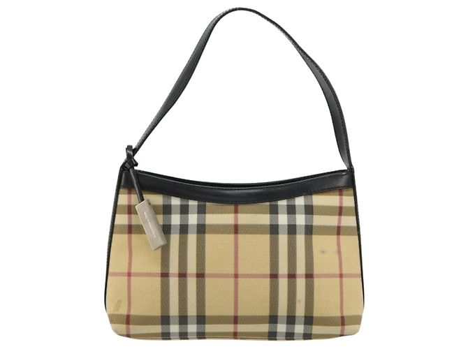 Borsa a Spalla BURBERRY Nova Check PVC Beige Auth 182439 - vista 2