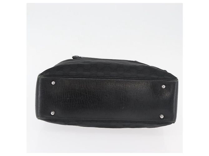 Borsa GUCCI GG Canvas Bamboo Nera 112526 Auth 182862 Nero - vista 10