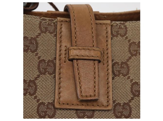 Borsa a Spalla GUCCI GG Canvas Beige Oro 110292 Auth 182469 D'oro - vista 15
