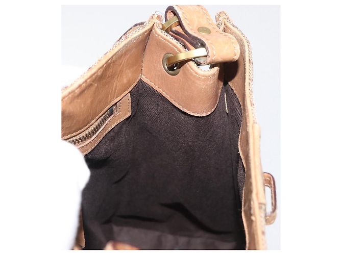Borsa a Spalla GUCCI GG Canvas Beige Oro 110292 Auth 182469 D'oro - vista 18