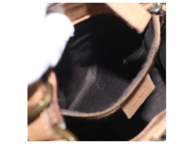 Borsa a Spalla GUCCI GG Canvas Beige Oro 110292 Auth 182469 D'oro - vista 21