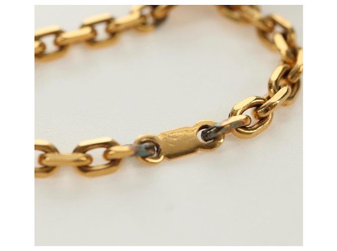 Hermès Handschuhhalter Charm aus Leder Hellblau Gold Auth 181292V Golden - Ansicht 7