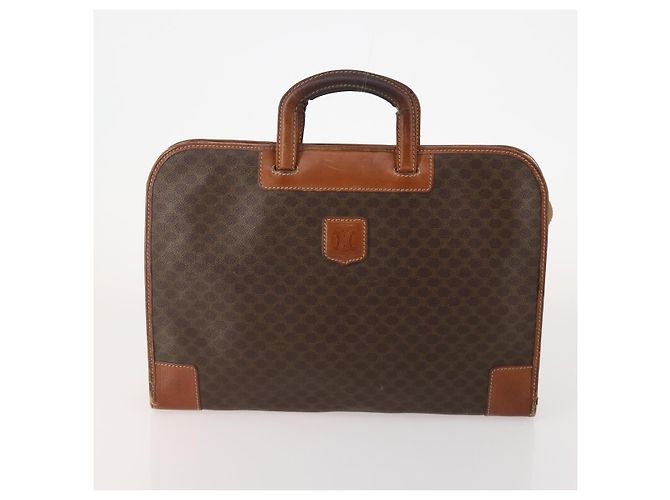 Céline CELINE Bolsa de lona Macadam C Macadam em PVC e couro Marrom Autêntica 174584 Preto Bege - vista 2