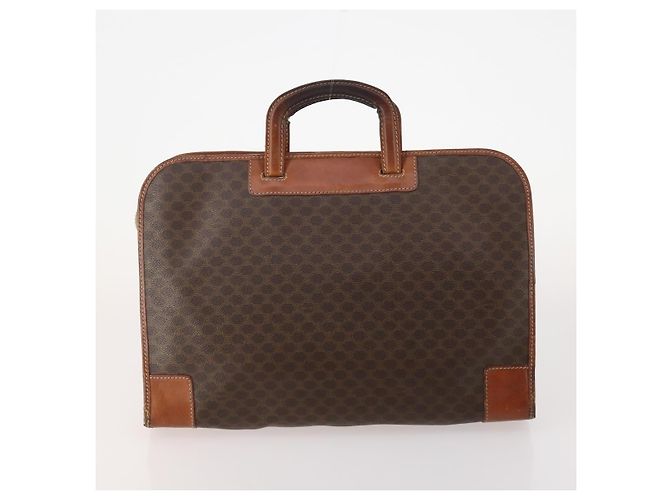 Céline CELINE Bolsa de lona Macadam C Macadam em PVC e couro Marrom Autêntica 174584 Preto Bege - vista 3