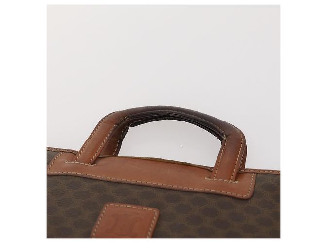 Céline CELINE Bolsa de lona Macadam C Macadam em PVC e couro Marrom Autêntica 174584 Preto Bege - vista 6