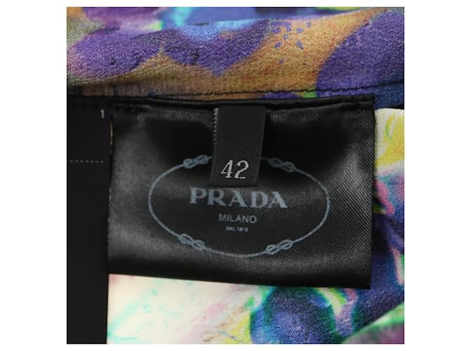 Camicetta PRADA in seta verde Auth 182061M - vista 10