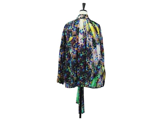 Camicetta PRADA in seta verde Auth 182061M - vista 2