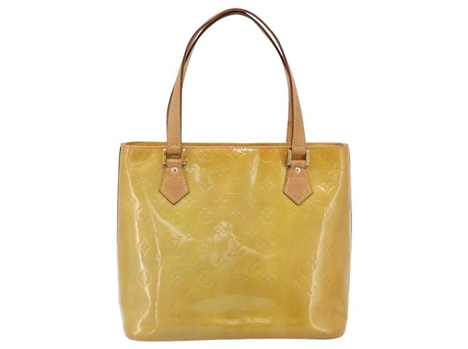 LOUIS VUITTON Borsa a mano Monogram Vernis Houston Beige M91004 LV Auth 171247 - vista 13