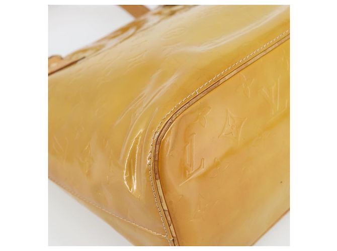 LOUIS VUITTON Borsa a mano Monogram Vernis Houston Beige M91004 LV Auth 171247 - vista 14