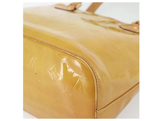 LOUIS VUITTON Borsa a mano Monogram Vernis Houston Beige M91004 LV Auth 171247 - vista 15
