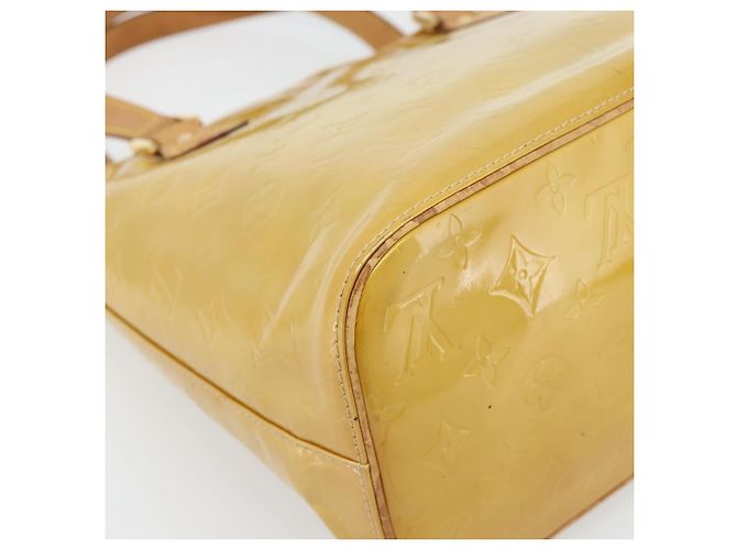 LOUIS VUITTON Borsa a mano Monogram Vernis Houston Beige M91004 LV Auth 171247 - vista 16