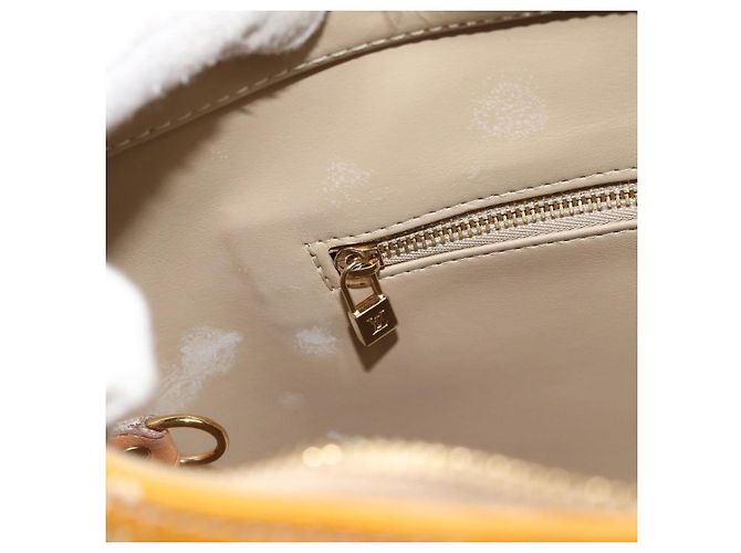 LOUIS VUITTON Borsa a mano Monogram Vernis Houston Beige M91004 LV Auth 171247 - vista 20
