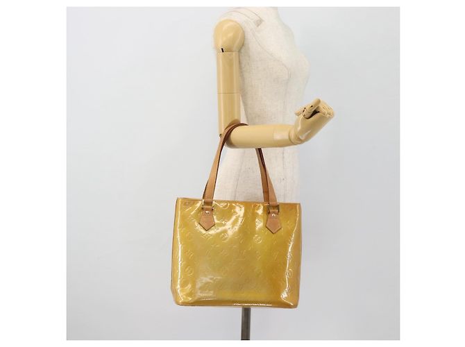LOUIS VUITTON Borsa a mano Monogram Vernis Houston Beige M91004 LV Auth 171247 - vista 23