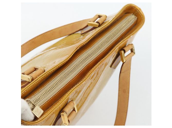 LOUIS VUITTON Borsa a mano Monogram Vernis Houston Beige M91004 LV Auth 171247 - vista 6