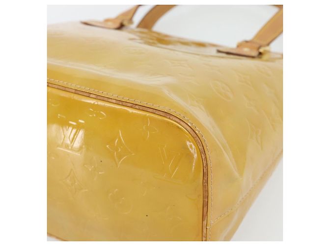 LOUIS VUITTON Borsa a mano Monogram Vernis Houston Beige M91004 LV Auth 171247 - vista 9