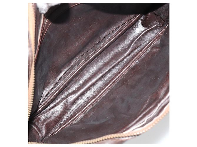 Bolsa de Ombro FENDI Zucca Canvas Preto Marrom Auth 182366 - vista 17