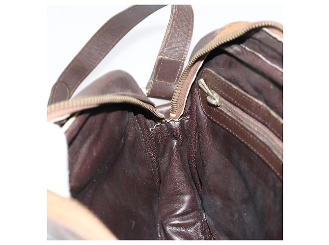 Bolsa de Ombro FENDI Zucca Canvas Preto Marrom Auth 182366 - vista 19