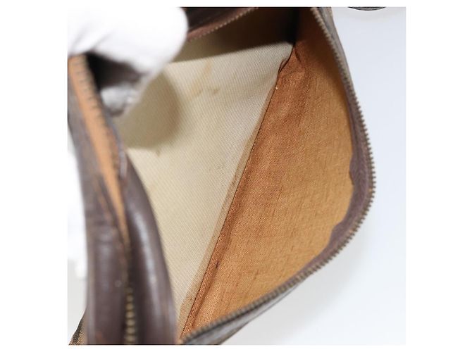 Bolsa de Ombro FENDI Zucca Canvas Preto Marrom Auth 182366 - vista 22