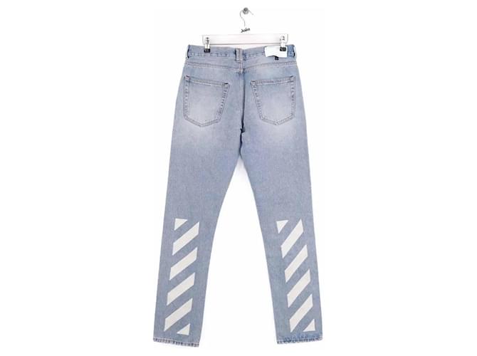 Off White Jeans dritti blu - vista 4