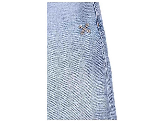 Off White Vaqueros de corte recto azules - vista 3