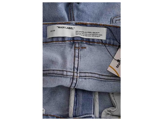 Off White Vaqueros de corte recto azules - vista 5