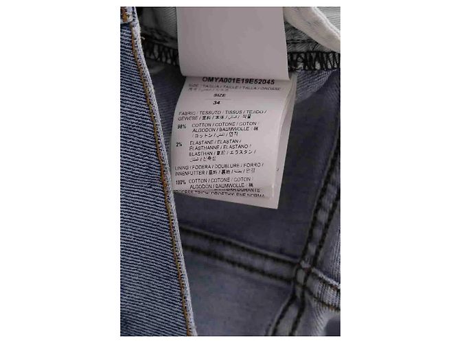 Off White Vaqueros de corte recto azules - vista 6